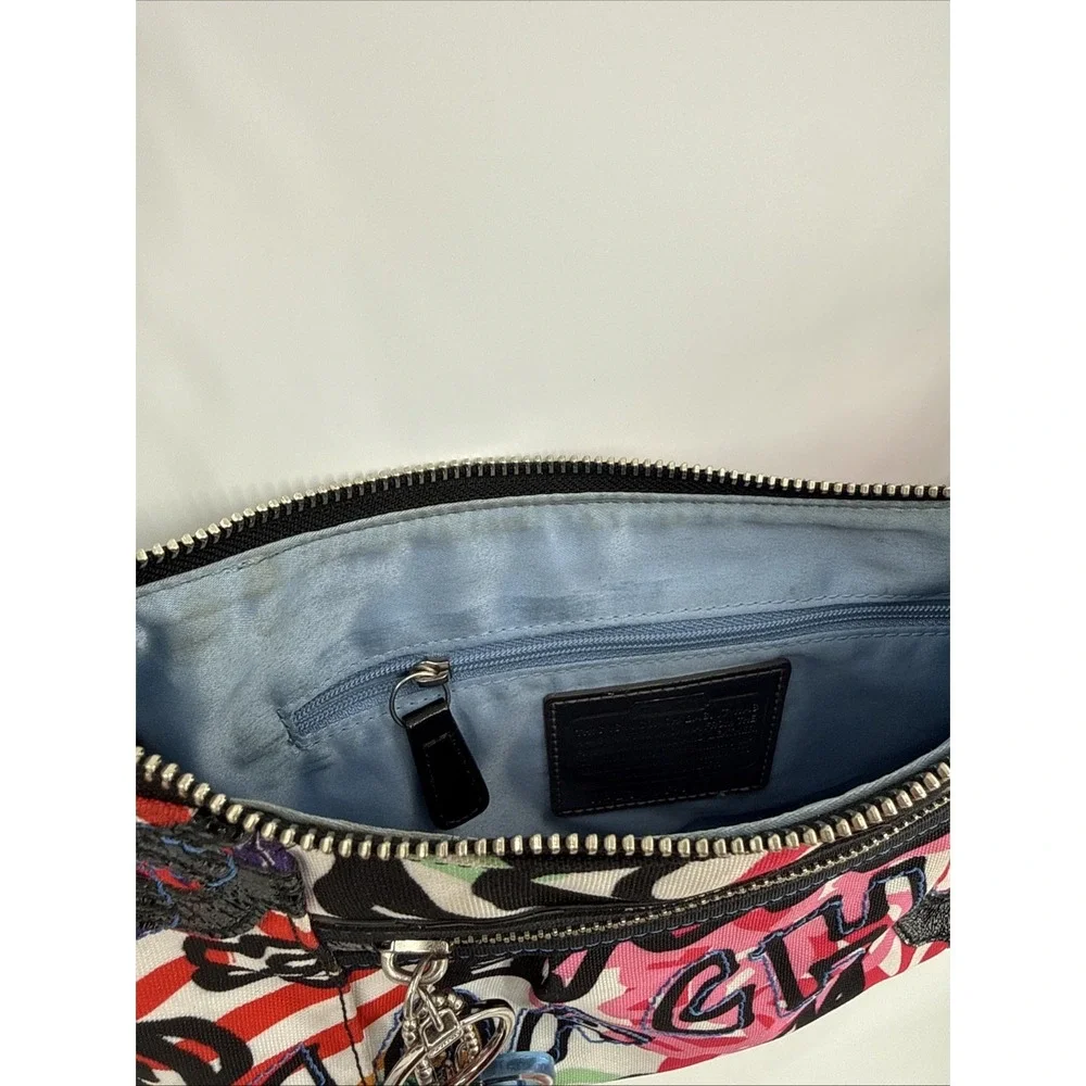 Coach Poppy Graffiti Blossom Crossbody Handbag Size Small Y2K Colorful - Picture 11 of 15